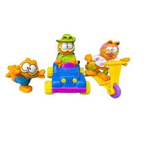 Garfield 1980s Retro Vintage McDonald’s Toys, Lot Of 3